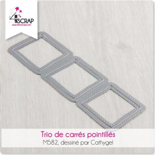 2021 AliliArts Metal Cutting Dies Trio of dotted squares diy Scrapbooking Photo Album Decorative Embossing PaperCard Crafts Die