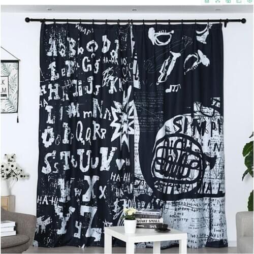3d curtains Personalized finished products simple modern retro simple blackout curtains