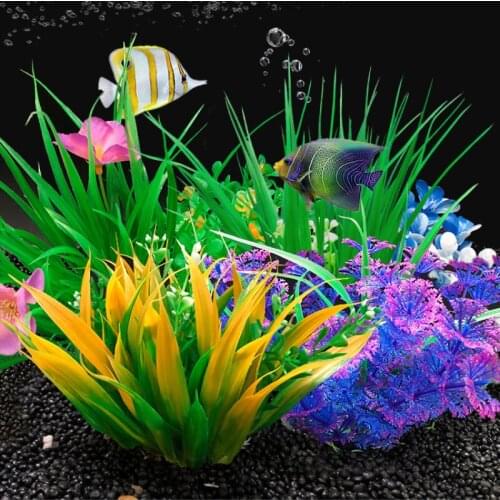 PVC Fish Tank aquatic plant Decor Aquarium Decorative Simulation Artificial Daffodil Plant Aquarium Decorative Accessories