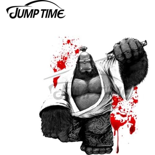 Jump Time 13 x 13cm For GSTATUS Gorilla Bushido JDM Car Stickers Waterproof Personality Bumper Trunk VAN SUV Decal Decoration
