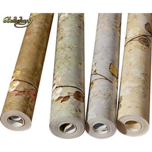 Beibehang Retro American Village Non wovens Continental Pastoral Big Flower Bedroom Living Room Sofa TV Background Wallpaper