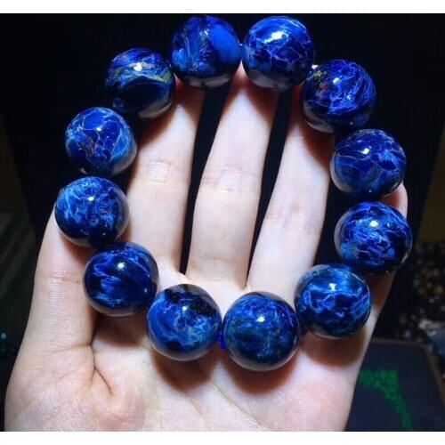 Genuine Natural Blue Pietersite Big Round Beads Bracelet For Women Men Powerful Stretch Crystal Bracelet 20mm AAAAA Certificate