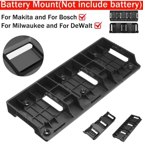 CLAITE ABS Battery Mounts for Bosch for Makita for Milwaukee for DeWalt Battery Storage Holder Shelf Rack Stand Slots Battery