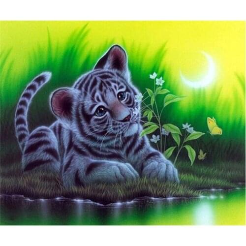 DIY 5D Diamond Painting Cat Animal Full Circle/Full Square Rhinestone Kit Cross Stitch Mosaic Home Handmade Decoration