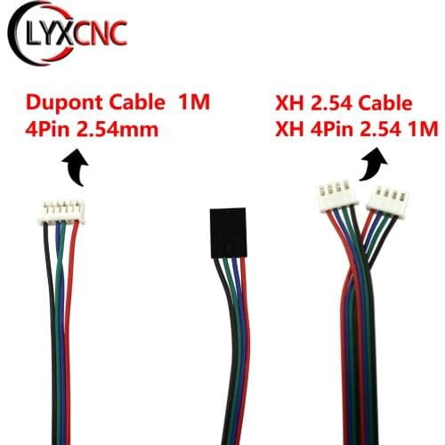 1M DuPont Line Two-Phase 100cm XH2.54 4pin To 6pin Terminal Motor Connector Cables For Nema 42 Stepper Motor