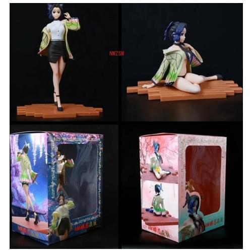 Japan Anime Demon Slayer Kimetsu no Yaiba figure Kochou Shinobu PVC Action Figure Warrior Model Figuals Toys Gifts