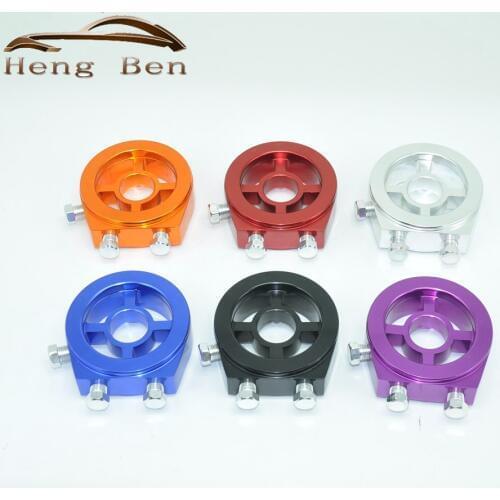 HB Aluminum-Oil-Gauge-Filter-Sandwich-Adapter-Plate-Turbo-OilLine-Kit