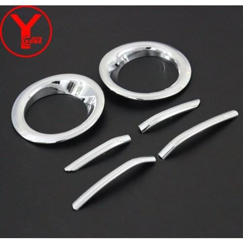 Chromium Styling Front Fog Light Cover Head Fog Lamp Frame Trim For Toyota Yaris L 2014 2015 2016 Hatchback Car Accessories