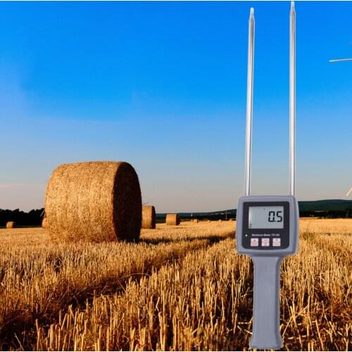 Hay Stack Moisture Meter Portable Moisture Tester Analyzer Temperature Thermometer Humidity Hygrometer For Alfalfa Hay Stack