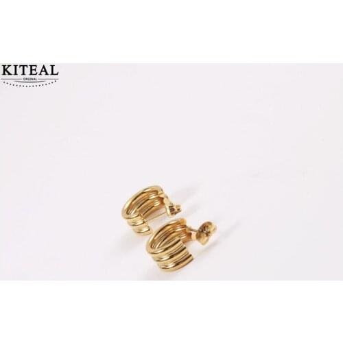 KITEAL Birthday Gift Gold Filled Lady stud earrings Geometric women earrings Factory Wholesale