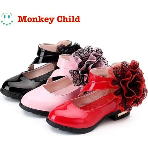 Classic princess shoes 2021 spring autumn childrens shoes school girl casual footwear teenage wedding party dance shoes