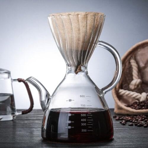 Coffee Sharing Pot, Coffee Pot, High Temperature Resistant Hand Pot, Filter Cup, Coffee Pot