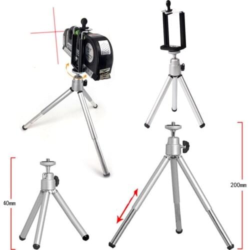 Laser spirit level Tripod Stand With Clip Rotary Aluminium Alloy Mini Telescopic Tripod Holder for Lever Laser Digital Camera