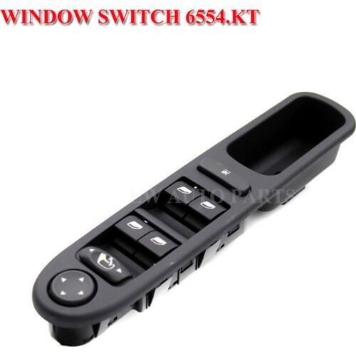 Left Front Automobile Electric Door Switch Window Control Glass-frame Riser 6554.KT For Peugeot 307 307CC 307SW 2000-2007