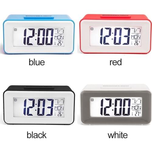 Top sell Large Display With Calendar For Home Office Travel Table Clock Snooze Electronic Kids Clock LED Desktop Digital Clocks