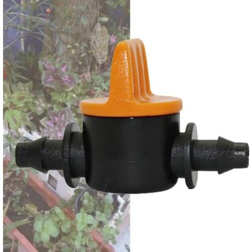 1pc 4/7mm Miniature Valves Homebrew Garden Irrigation Switch Barbed Coupling Garden Slotted Hose Connectors Water Water Val V4E4