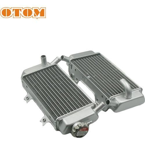 OTOM Motorcycle Aluminum Radiator Water Cooling Left Right For Honda CRF250R 2006-2009 Motocross Enduro Dirt Bike Off Road ATV