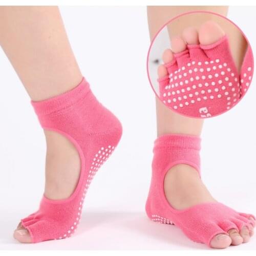 Toeless Non Skid Yoga Socks Sticky Grip for Women Men Anti Slip Lady Gym Fitness Sports Pilates Professional Dance Sock X729B
