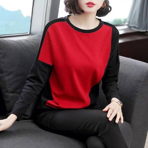 2020 New Spring Winter Long Sleeve T-Shirt Womens Korean Style Loose Oversized Bottoming Shirt Womens t Shirt