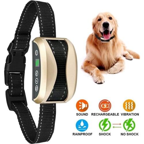 20Pcs/Lot Anti Bark Dog Collar Anti Barking Device Rechargeable Control Train Waterproof Ultrasonic Dog Training Collar