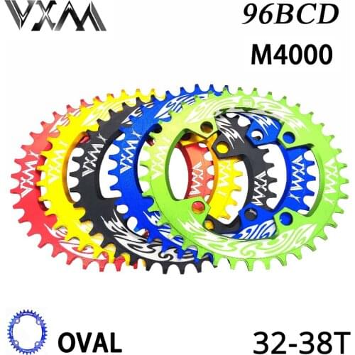 New VXM 32T 34T 36T 38T Oval Crankset 96BCD Oval Aluminum Alloy Chainring Chainwheel Road Bicycle ChainRing for M4000