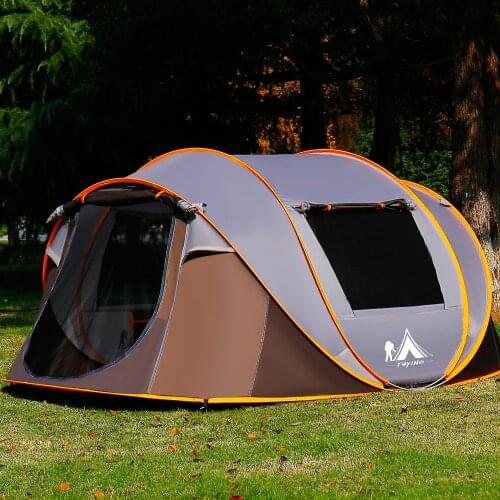Outdoor full-automatic quick open tent 3-4 people 5-8 people rain proof throw tent beach camping