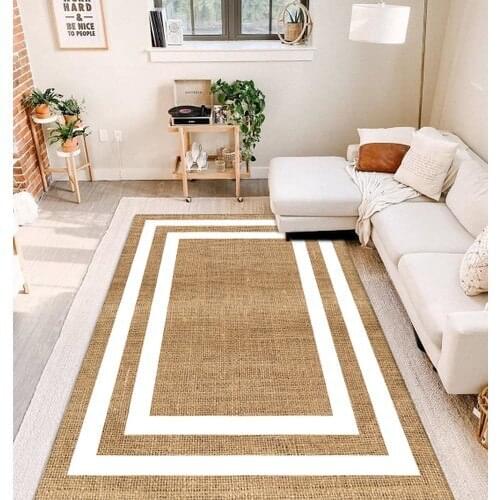 Wicker Look White Framed Digital Printed Carpet Special home appliances smart consumer smart design special beautiful