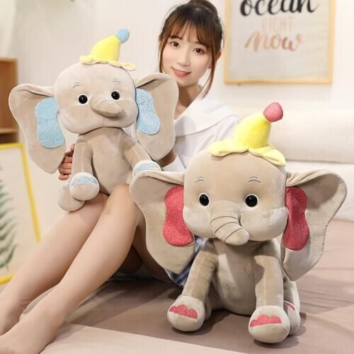 1pcs 45cm/55cm Cute Appease Elephant Pillow Soft Sleeping Stuffed Animals Plush Toys Baby Playmate Gifts For Children