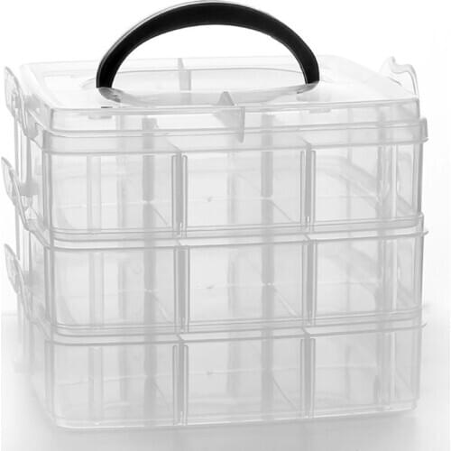 Transparent Portable Large Jewelry Organizer Storage Box Container Case Display X7JB