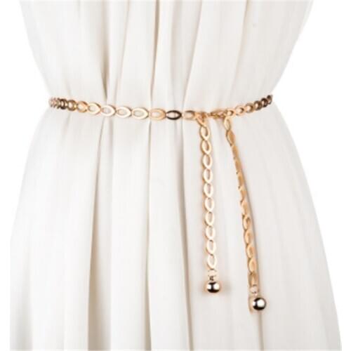 Hip High Waist Gold Silver Belts Waist Metal Chain Belts For Women Fashion Waistbands All-match Belt For Party Jewelry Dress