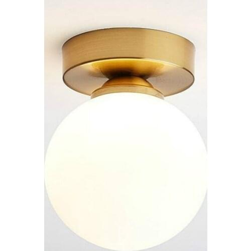 Modern Simple Corridor Ceiling Lights Nordic Personality Creative Round Glass Ball Ceiling Lamp Christmas Decorations For Home