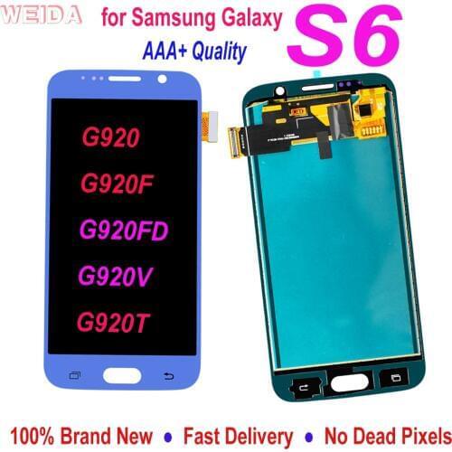 AAA Quality For Samsung Galaxy S6 SM-G920 SM-G920F G920F G920FD LCD Display Touch Screen Digitizer Assembly Replacement Parts