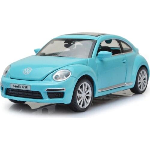1/32 Die Cast Car Model Alloy Bettle L=14Cm Collective 4 Openable Doors W/Light & Sound Function Pull Back & Return Power