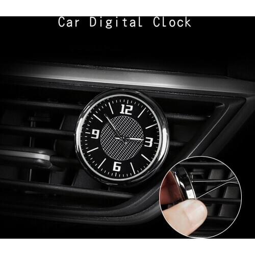 1PC Mini Car Ornament Clock Stick-On Digital Analog Watch Auto Styling Interior Decoration Tool Accessories
