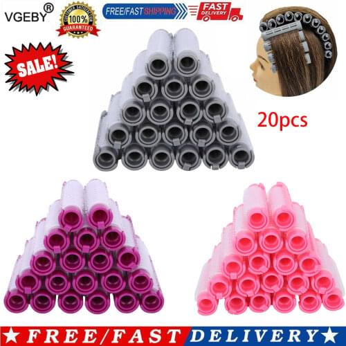DIY Hair Styling Tool 20pcs Hair Perm Rods Fluffy Perming Rod Hair Roller Curler Hairdressing Tool Kit