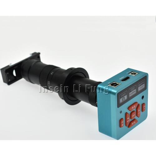 3D Side Face Adjustable 180X Magnification Zoom C-mount Lens 0.7X-4.5X Adapter+Full HD 28MP 1080P 60FPS HDMI Microscope Camera