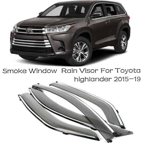 4pcs Blade Side Windows Deflectors Door Sun Visor Shield For Toyota Highlander 2015-2019