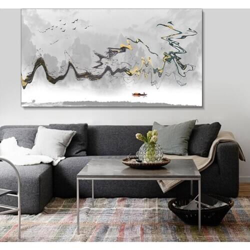 Abstract mountain poster canvas DIY Frame molduras para parede Printing Light luxury painting posters aesthetic Picture