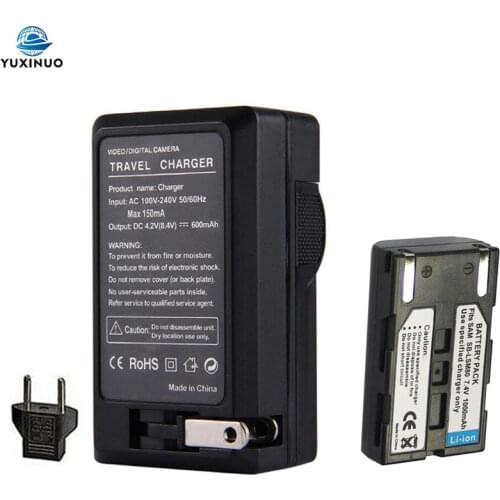 1000mAh SB-LSM80 SBLSM80 LSM-80 LSM80 Battery + AC Charger For Samsung VP-DC161 VP-DC175 VP-DC565 VP-DC575 SC-D357 VP-DC565WBi