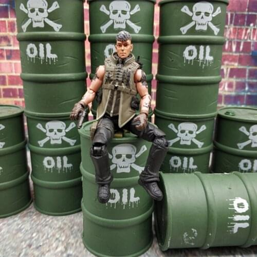 In stock 1:12 male soldier scene accessory chemical medicine barrel oil barrel for 6 inch PH TBLeague Body Jiaou dolls dispaly