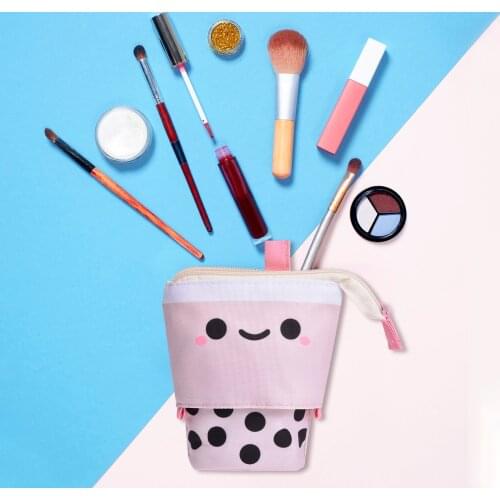 Pencil Case Fabric Quality School Supplies Stationery Gift School Cute Pencil Box Pencilcase Pencil Bag Cute Boba Milktea Design