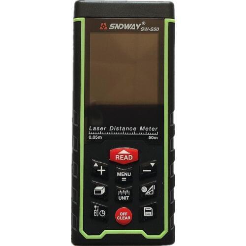 Color display rechargeable 50M 164ft Digital Laser Rangefinder with USB charger SW-S50 laser distance meter measure tools