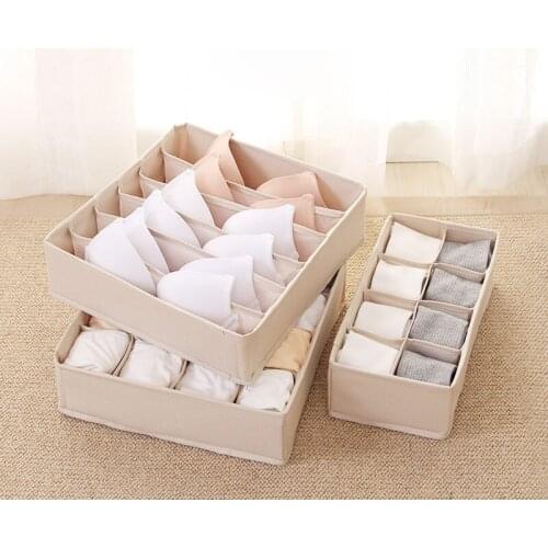 Underwear Box Bra Storage Box Underwear Drawer Organizer Bras Scarves Ties Socks Organizer Box Home Organizer for Underwear
