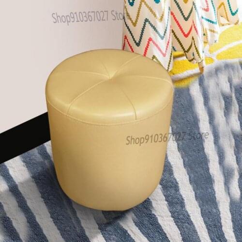 Leather Stool Stool Living Room Modern Minimalist Sofa Stool Shoe Replacement Stool Home Entrance Pier