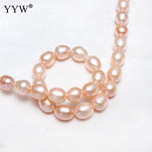 PINK Wholesale Pearls Cultured Potato Freshwater Pearl Beads Natural For Jewelry Making DIY Necklace Bracelet Accessories