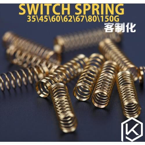 Switch spring gold plating spring 35g 45g 60g 62g 67g 80g 150g Custom Cherry MX Gold-Plated Cherry MX compatible