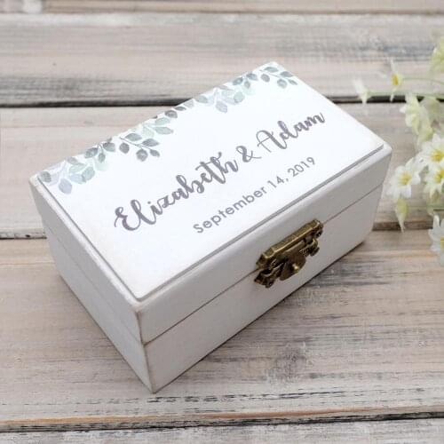Personalised Wedding Ring Box,Custom Wedding Ring Holder,Ring Bearer Box.Rustic Wood Ring Box,Wedding Gift