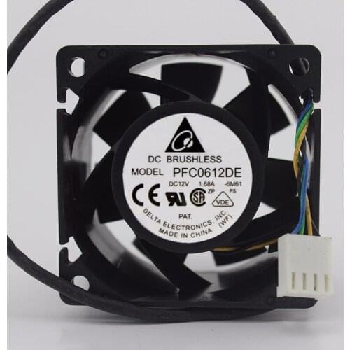 PFC0612DE 6038 60*60*38mm 6cm DC 12V 1.68A server speed Big air volume cooling fan