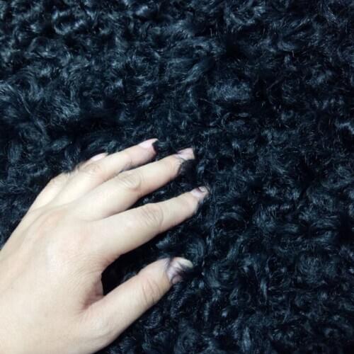 Sheepskin Curly Genuine Fur Plate 55*105cm for Carpet/Cushion/Garments/shoes ,Free Shipping