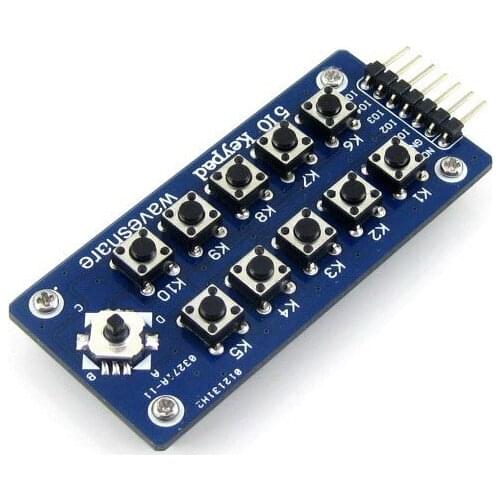 5 IO Keypad Accessory Board Matrix Buttons Module with 5 IOs Controlling all the Onboard Push Buttons and Joystick
